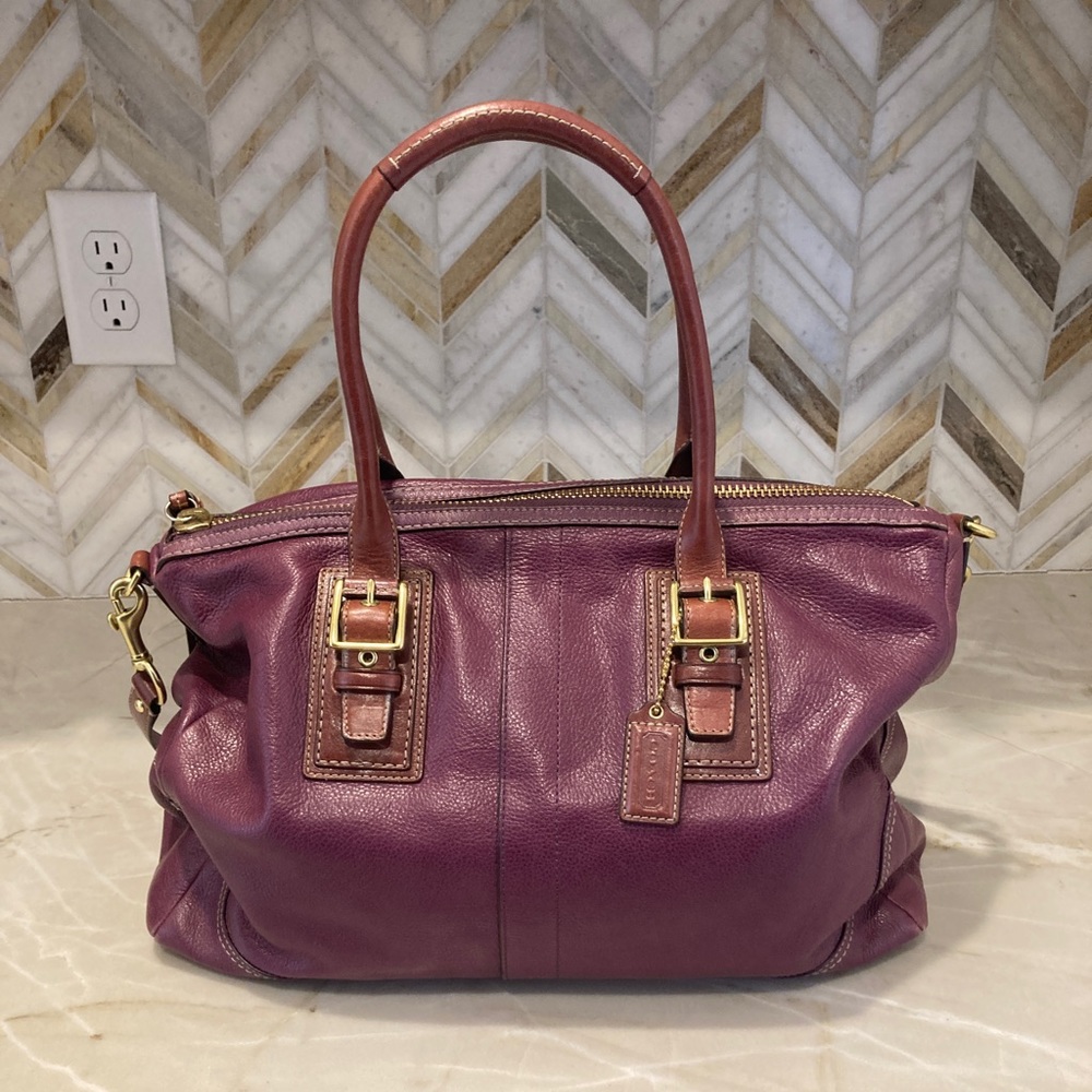Coach vintage Hampton Satchel, purple. 12444.